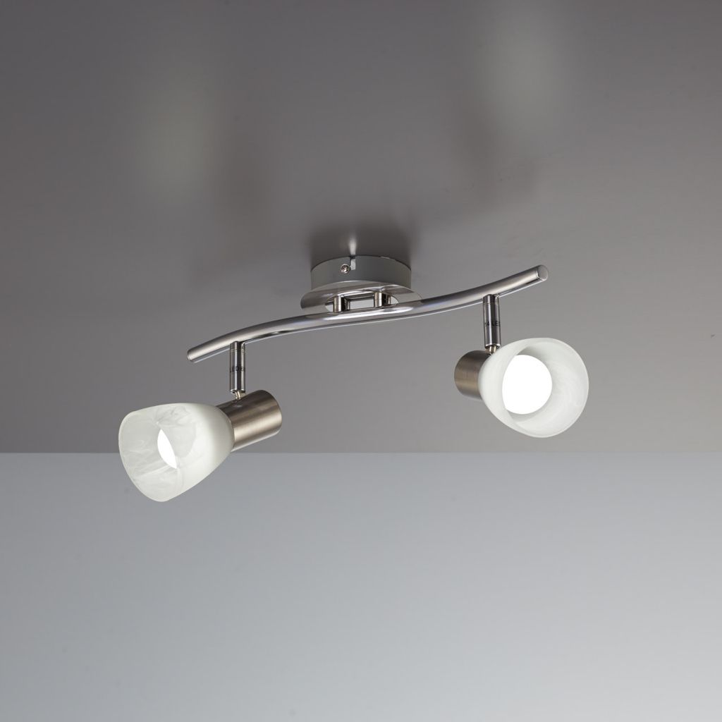 LED Deckenleuchte Wohnzimmer schwenkbar E14 Metall Glas Spot Leuchte 2-flammig 470lm Detail-05  BKL1029