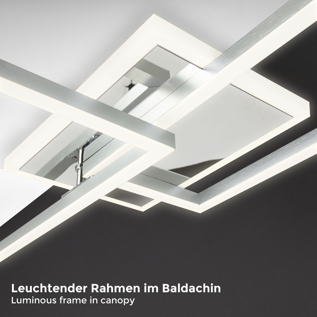 LED Deckenleuchte CCT Rahmenleuchte schwenkbar dimmbar Timer Nachttisch Sternenlicht 40W Alu 40W Detail-2 BKL1439