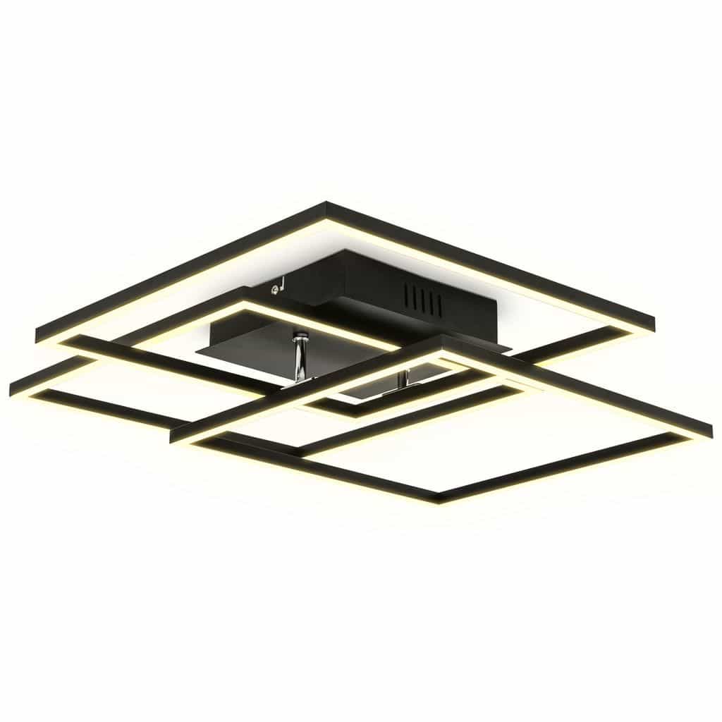 Deckenlampe 57x57 cm - 40W, 4000lm, LED, warmweiß, schwarz