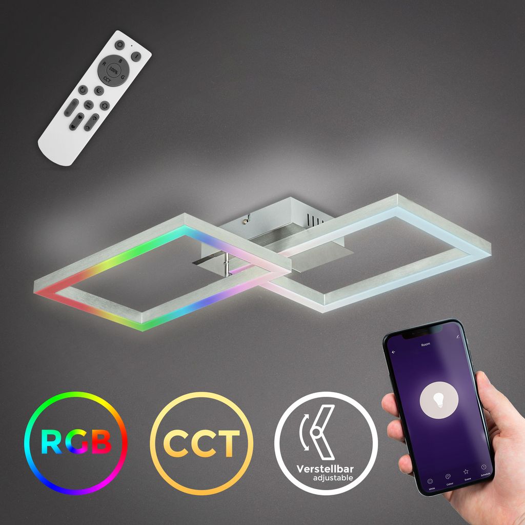 Smart Home Deckenleuchte LED RGB dimmbar CCT  Fernbedienung App 30WWiFi  30W Titelbild BKL1319