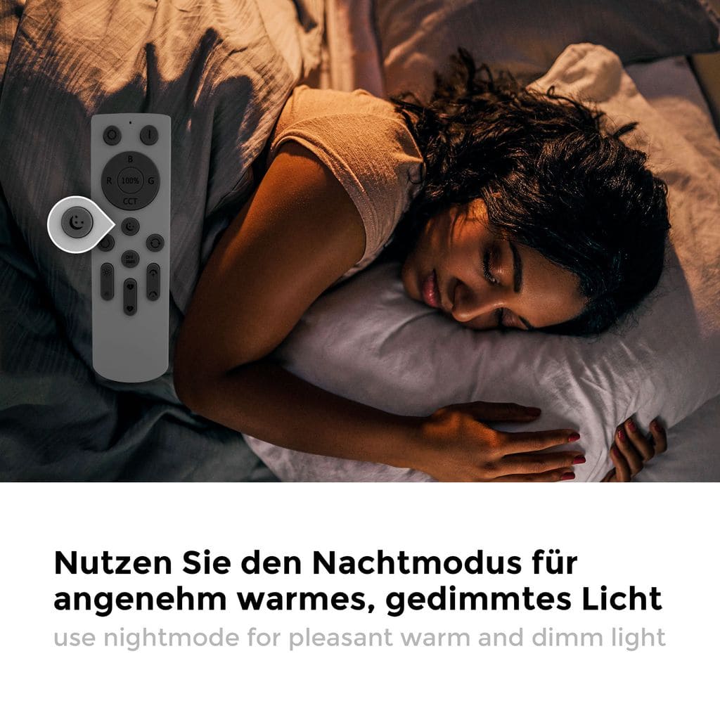 Smart Home Deckenleuchte LED RGB dimmbar CCT  Fernbedienung App 30WWiFi  30W Nachttischmodus  BKL1319