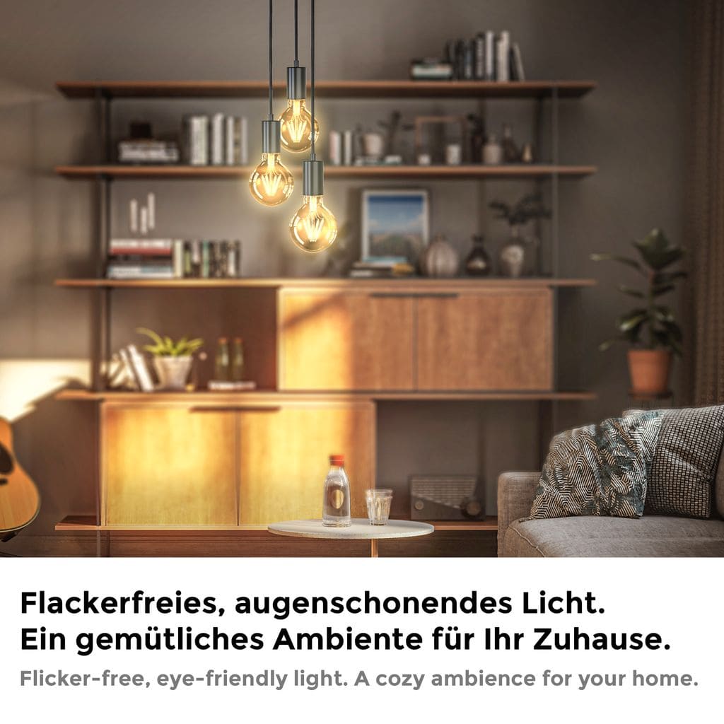 2x LED Leuchtmittel Filament Vintage Industrie  E27 Retro Gluehbirne G80 4W 320lm Detail-2 BKL1400