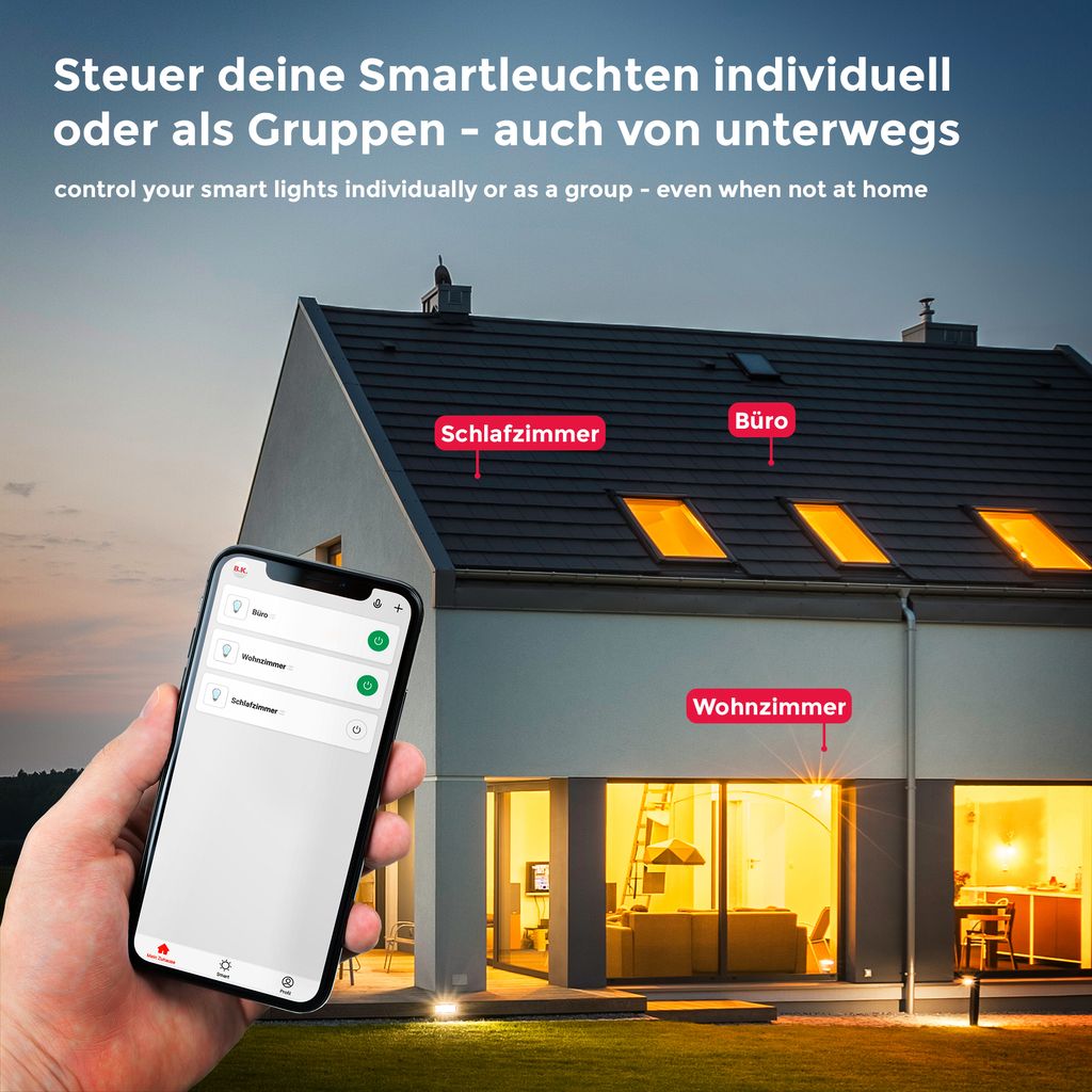 WiFi LED Band 5m Streifen Smart Home APP Sternenlichtleiste RGB dimmbar Stripe 230V  Dimmbar Gruppensteuerung   BKL1243