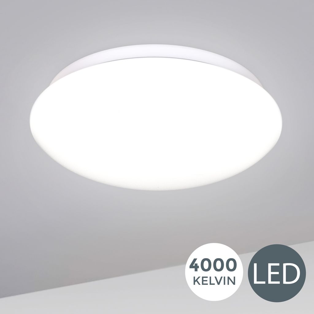 LED Deckenleuchte 28cm 12WWohnzimmer Design- Leuchte 230V Weiss 1200lm Titelbild BKL1181