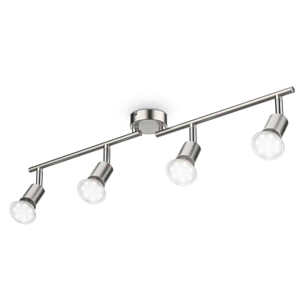 Deckenstrahler - 11,6W, 1040lm, LED, schwenkbar, GU10, warmweiß, matt-nickel