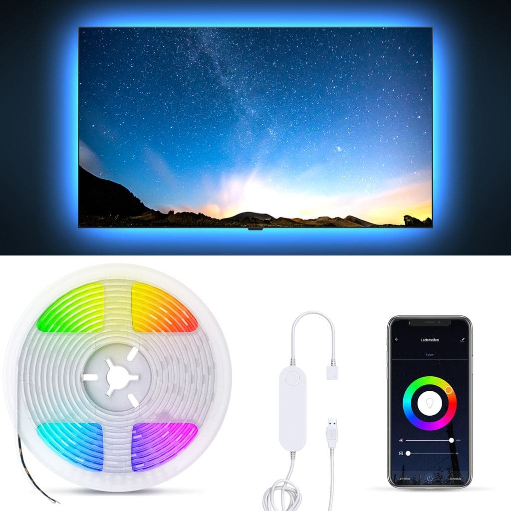 WiFi LED TV Band 2m USB Streifen Smart Home APP Sternenlichtleiste RGB dimmbar Stripe Dimmbar Titelbild-01 BKL1268