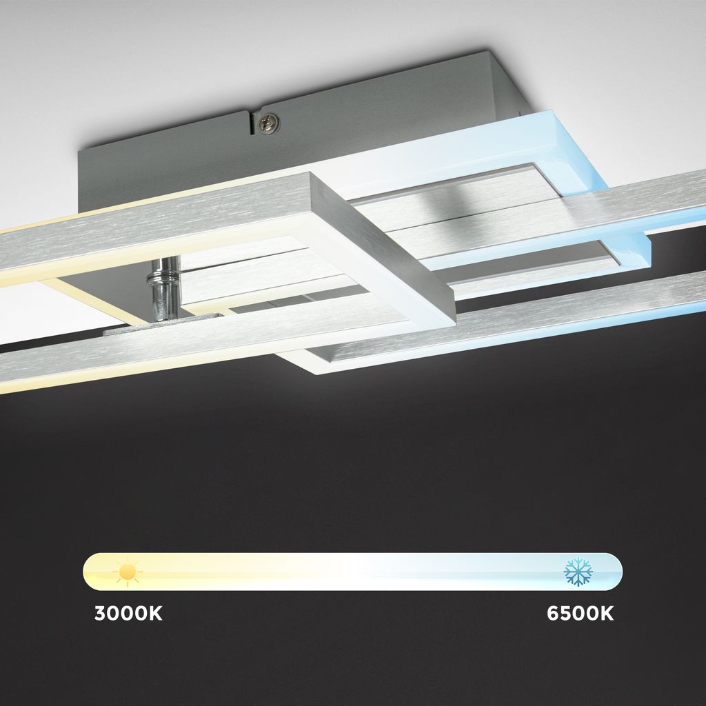 LED Deckenleuchte CCT Rahmenleuchte schwenkbar dimmbar Timer Nachttisch Sternenlicht 40W Alu 40W Detailbild-01 BKL1439