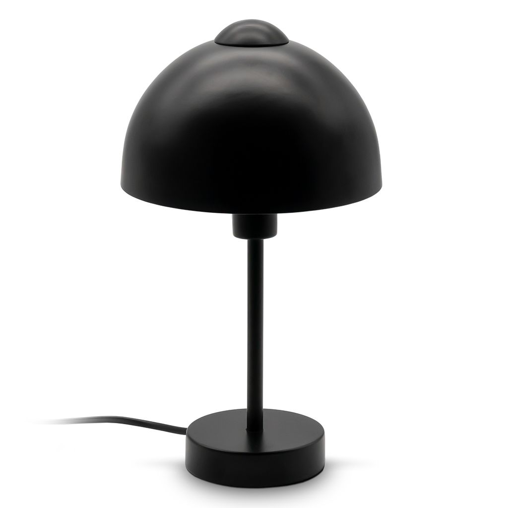 LED Tischleuchte Design Metall Retro Schwarz E14 Matt Tischleuchte Schlafzimmer  Freisteller BKL1529