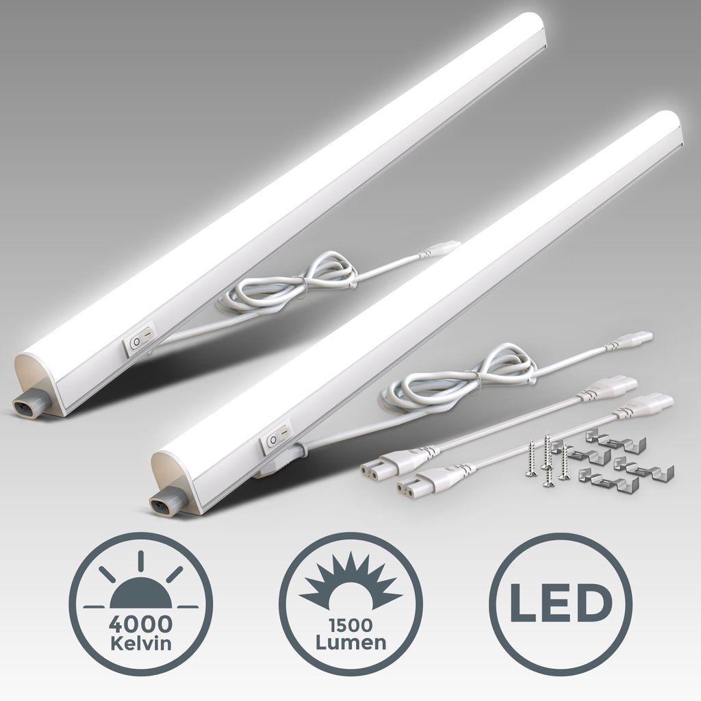 LED Unterbauleuchte, weiß, LED/15W, 2er-Set