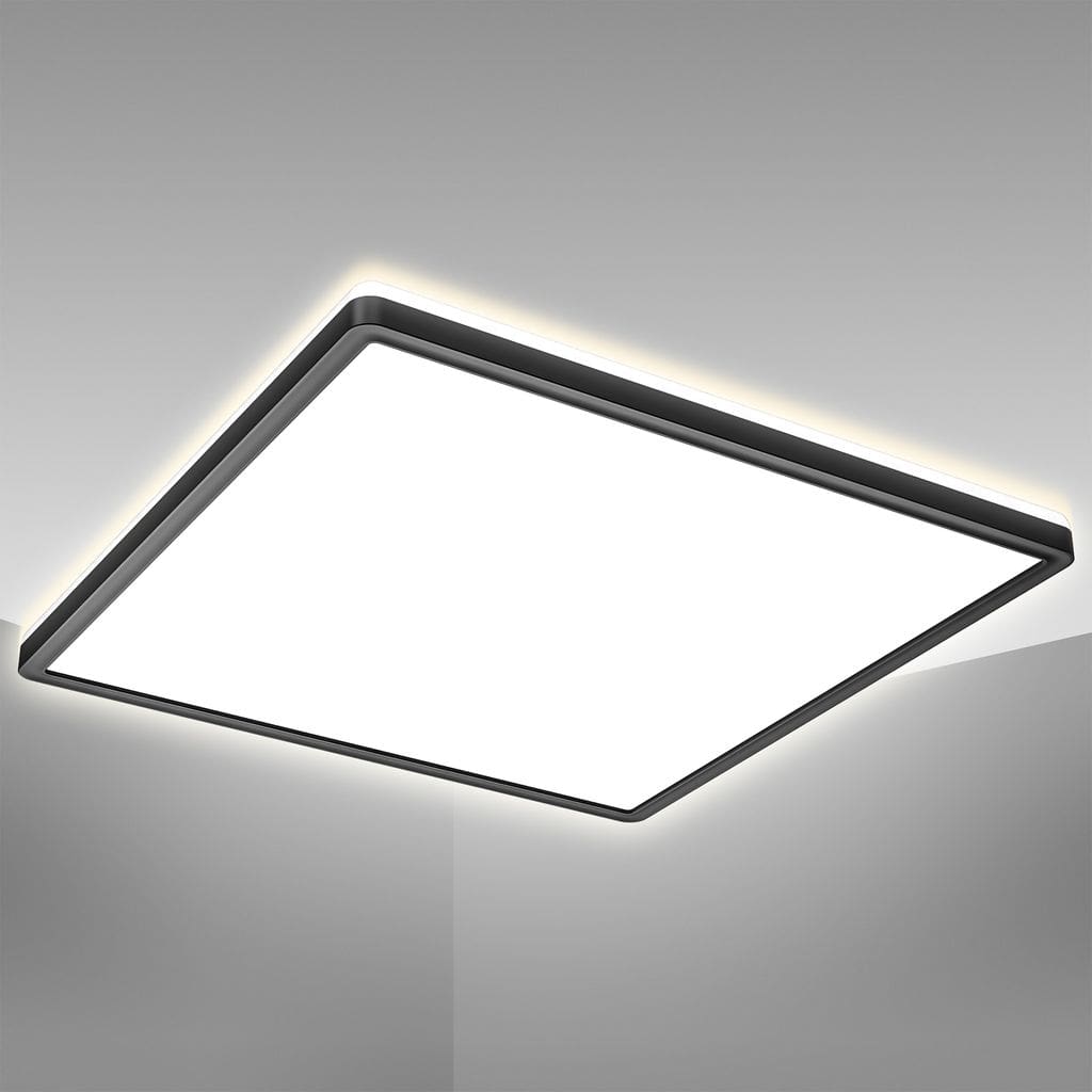 LED Panel 22W ultraflach Deckenleuchte Wohnzimmer indirekt 42x42cm 22W Freisteller BKL1332