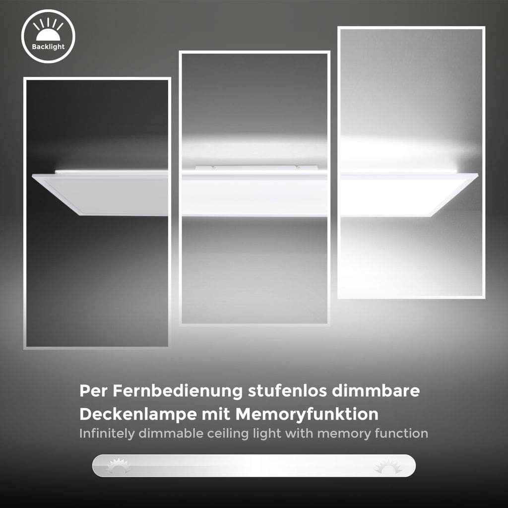 LED Deckenleuchte Panel CCT flach indirektes Sternenlicht dimmbar WohnzimmerWeiss 36W 36W Dimmbarkeit  BKL1496