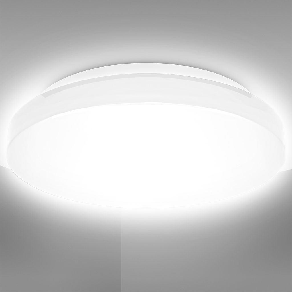 LED Deckenleuchte Bad rund Badezimmer- flach IP44 Schlafzimmer Kueche Flur  12W Titelbild-02 BKL1296