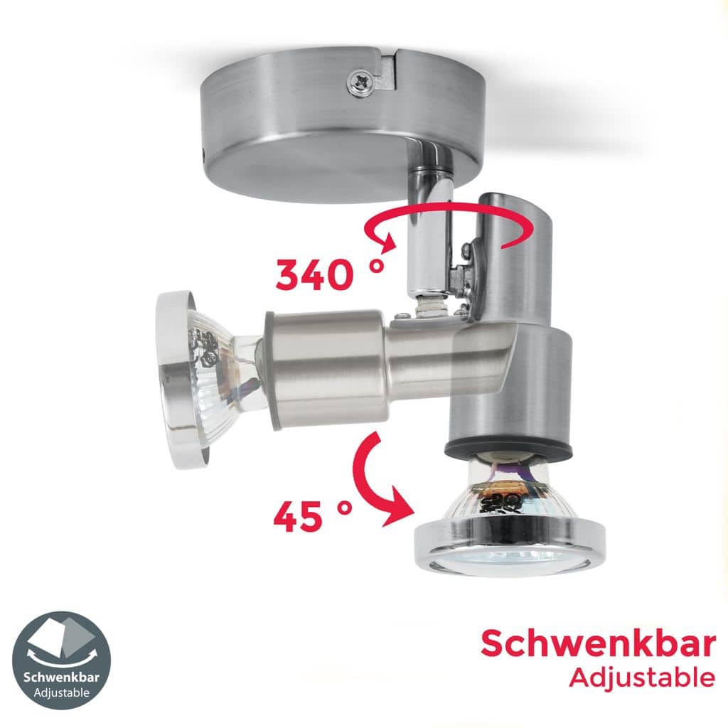 Bad LED Deckenstrahler IP44 Badezimmer GU10 1er Deckenlampe SpotWand-Leuchte 5W 400lm Detail-03  BKL1135