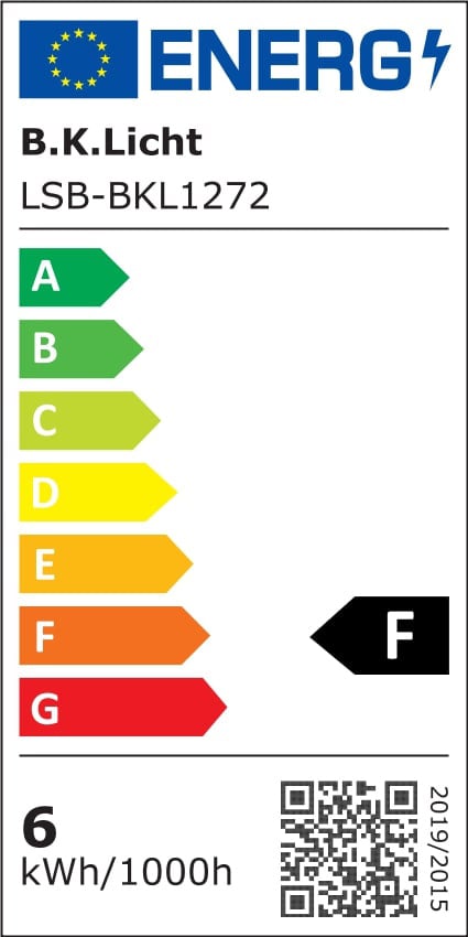 9x LED Einbauleuchten Bad Strahler Spots ultraflach  Deckenspots IP44 115mm 6W Energielabel BKL1274