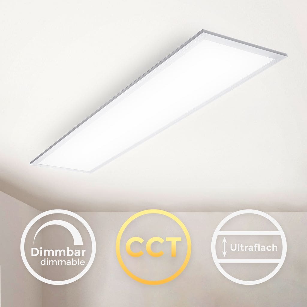 LED Panel Deckenleuchte CCT ultraflach dimmbar Wohnzimmer Schlafzimmer Slim Weiss 24W Titelbild BKL1326