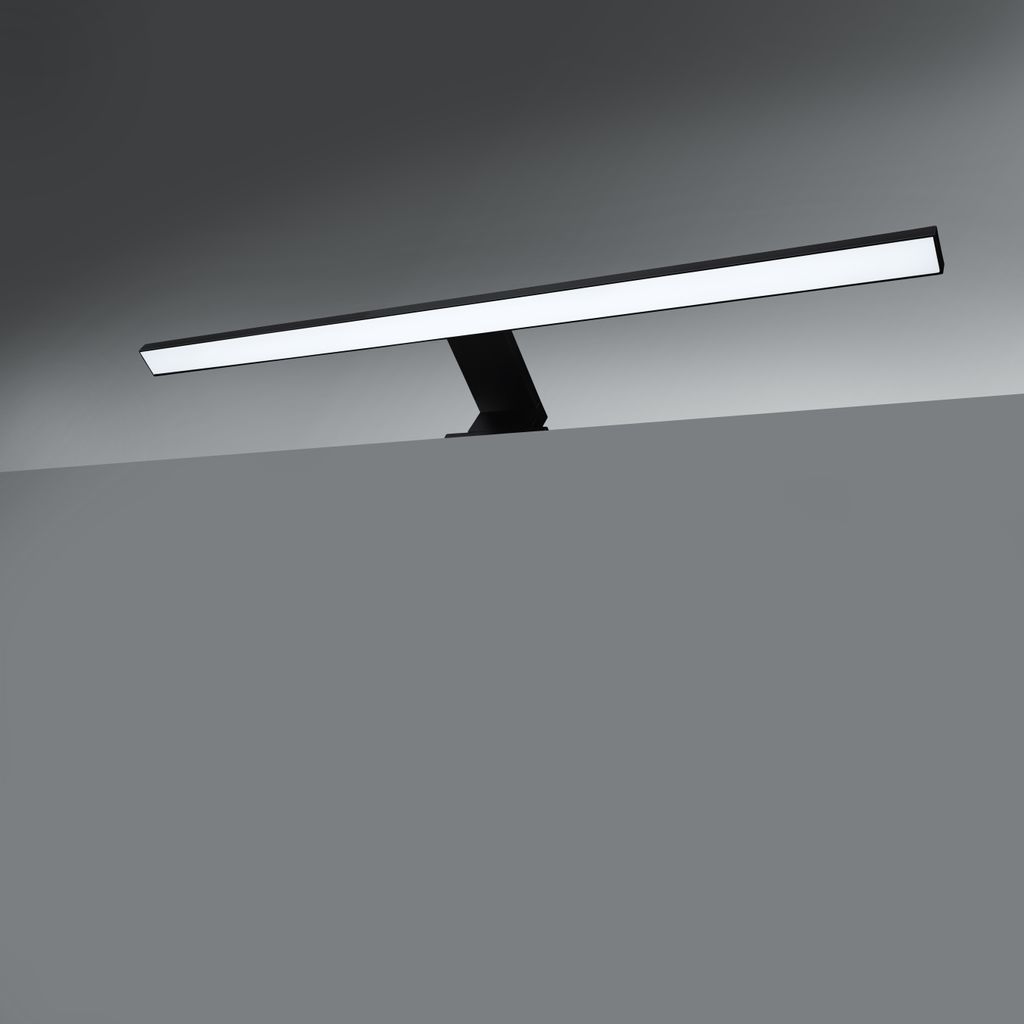 LED Bad Spiegelleuchte Badezimmer Beleuchtung Aufbau IP44 Schminklicht Schwarz 780lm Milieu-1 BKL1406