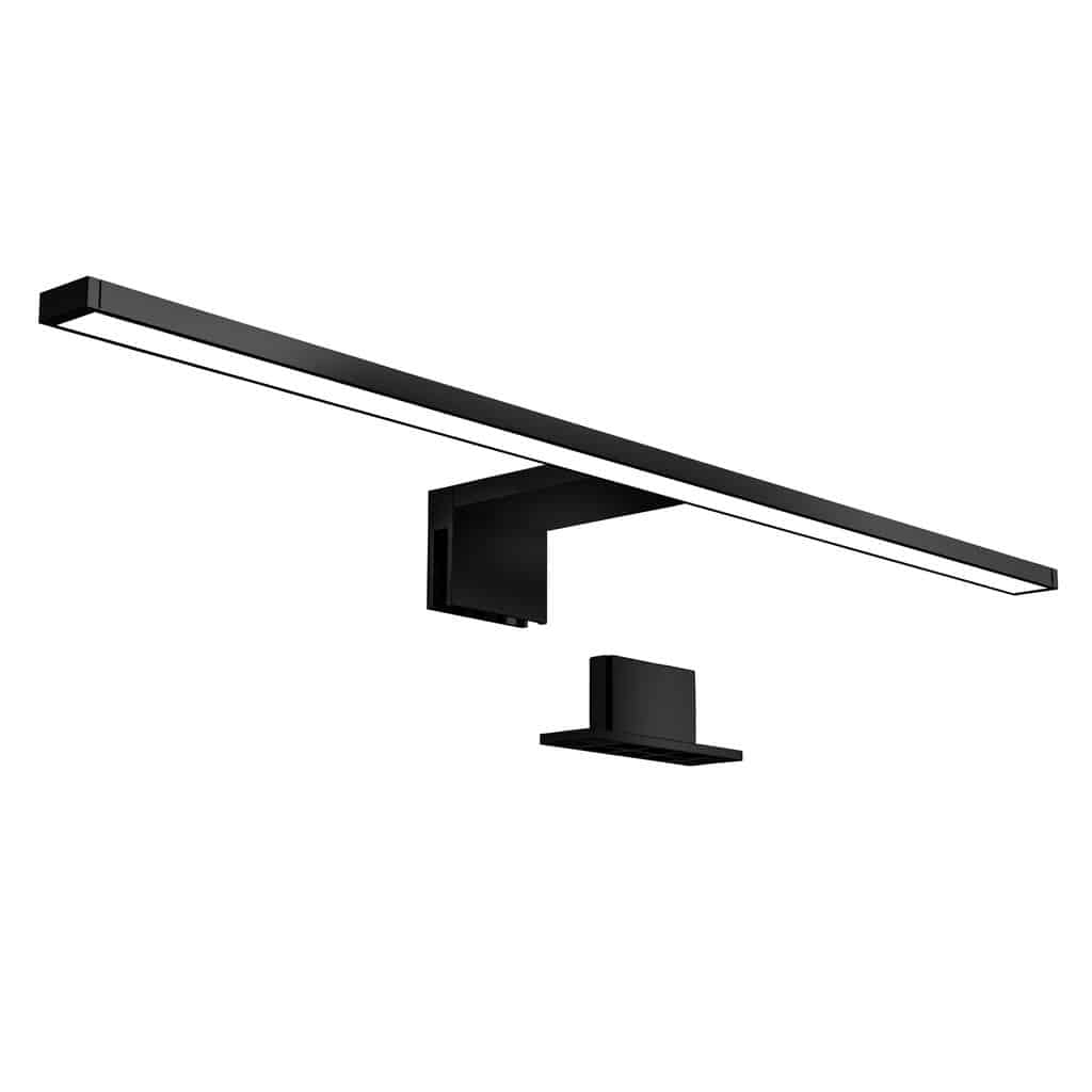 LED Bad Spiegelleuchte Badezimmer Beleuchtung Aufbau IP44 Schminklicht Schwarz 780lm Freisteller BKL1406