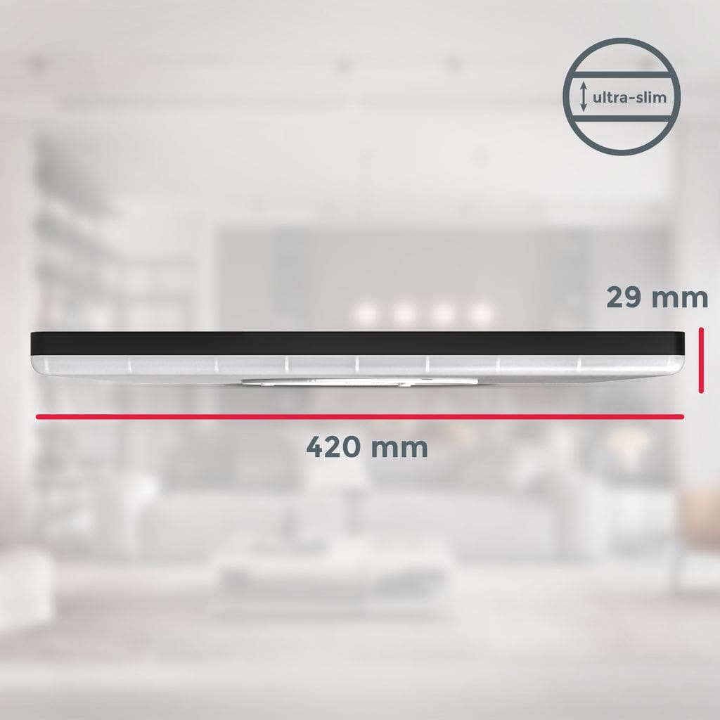 LED Panel 22W ultraflach Deckenleuchte Wohnzimmer indirekt 42x42cm 22W Maße BKL1332