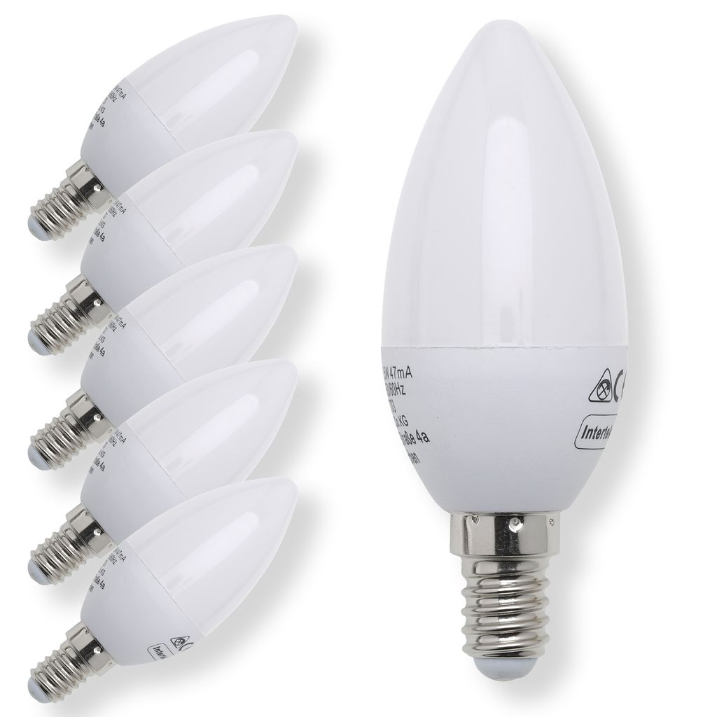 LED Leuchtmittel E14 Energiespar- 5W Glueh-Birne 470lm Titelbild 50-LMF-006-05