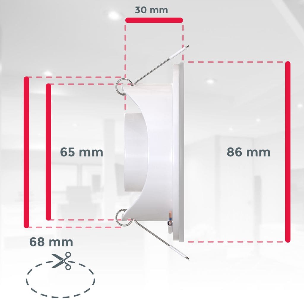 5x LED Einbaustrahler Bad IP65 Einbauleuchte 3W Spot Strahler flachWasserdicht 15W Maße BKL1545