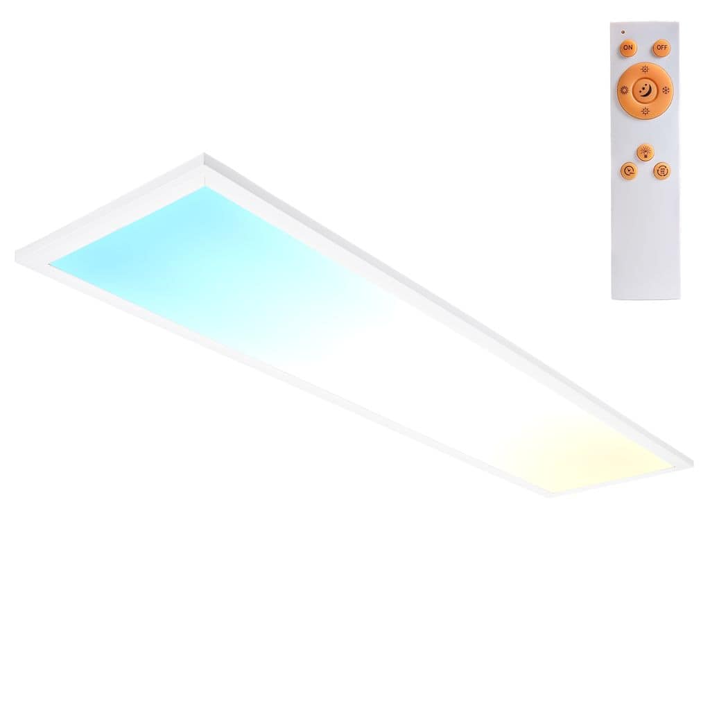 LED Deckenleuchte Panel CCT flach indirektes Sternenlicht dimmbar WohnzimmerWeiss 36W 36W Freisteller-02 BKL1496