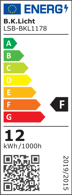 LED 12W Badleuchte IP44 Badezimmer-Leuchte 4000K Deckenleuchte 230V 12W Energielabel BKL1178