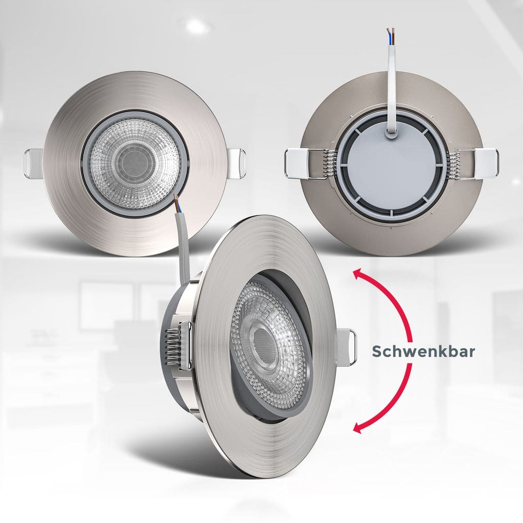 6x LED Einbauleuchte dimmbar Einbauspots schwenkbar 5W Spot Strahler 49W Detail-3-4-5 BKL1285