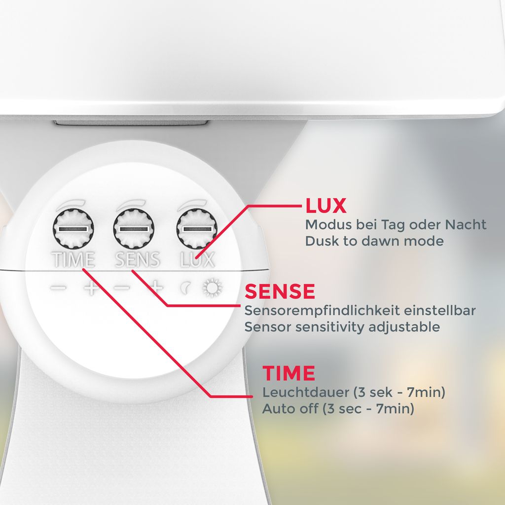 LED AussenleuchteWand-Leuchte Bewegungsmelder 20W Hausbeleuchtung Sensor IP44WEISS 20W Detail-01  BKL1290