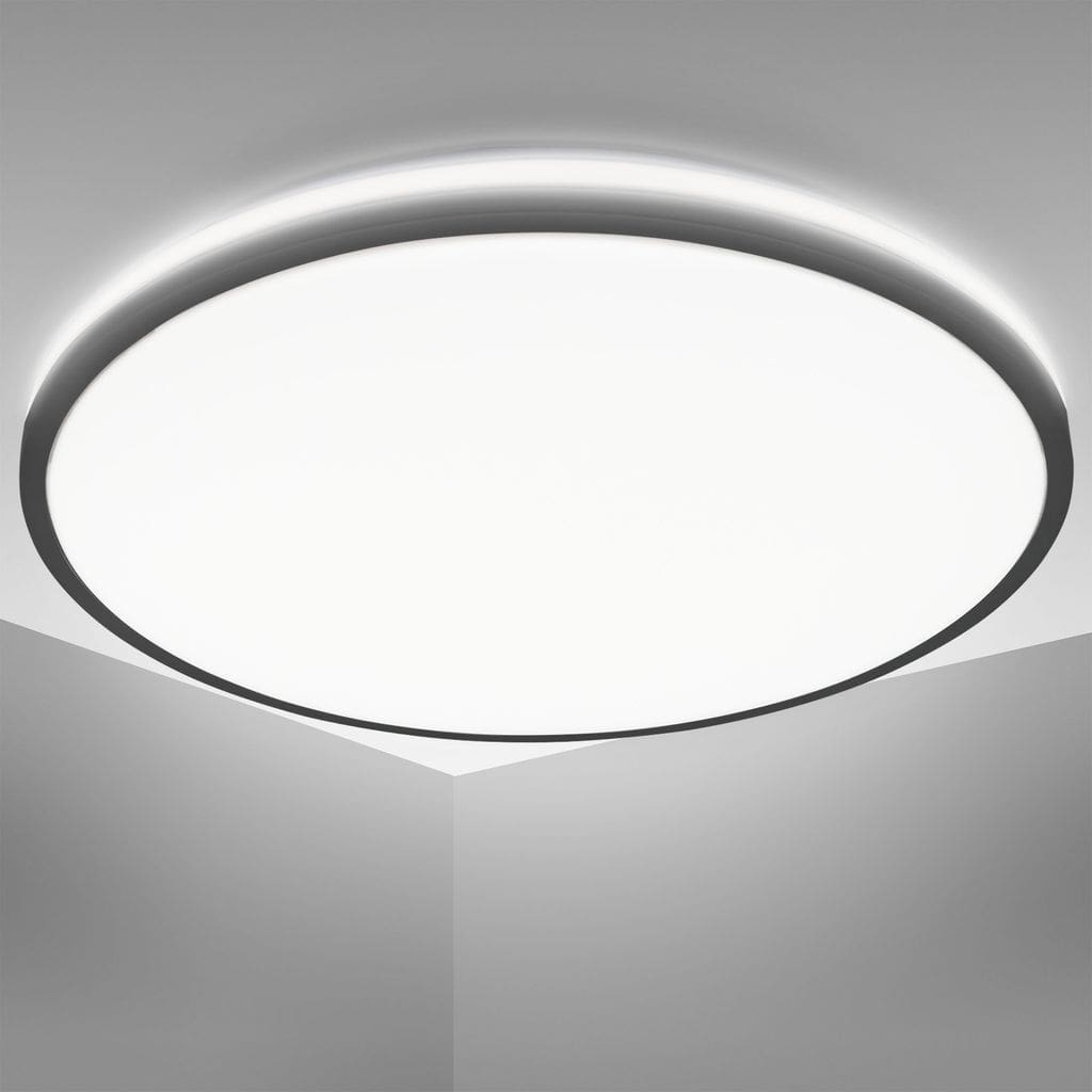 LED Deckenleuchte modern indirekte Beleuchtung Schwarz Deckenleuchte Wohnzimmer 24W Freisteller BKL1536