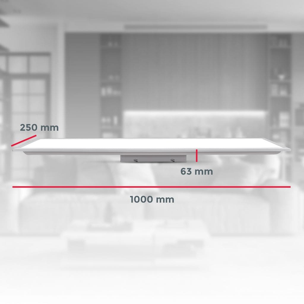 LED Panel Deckenleuchte CCT ultraflach dimmbar Wohnzimmer Schlafzimmer Slim Weiss 24W Maße BKL1326