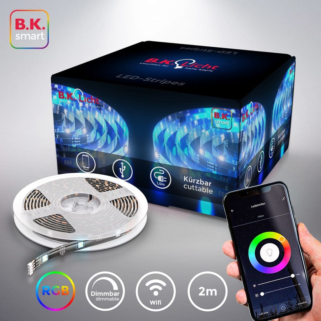 WiFi LED TV Band 2m USB Streifen Smart Home APP Sternenlichtleiste RGB dimmbar Stripe Dimmbar Titelbild-02 BKL1268