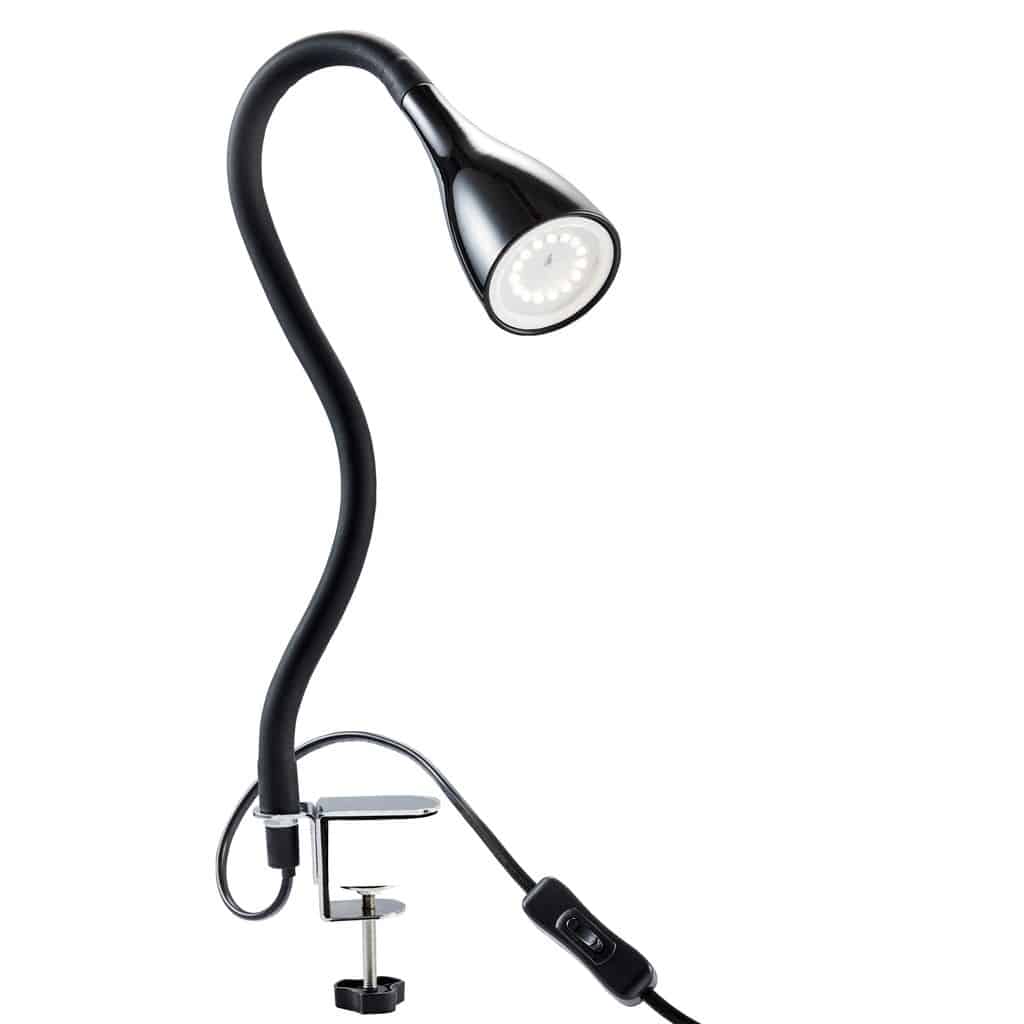 Klemmlampe - 4,8W, 400lm, LED, mit Stecker, dimmbar, warmweiß, schwarz