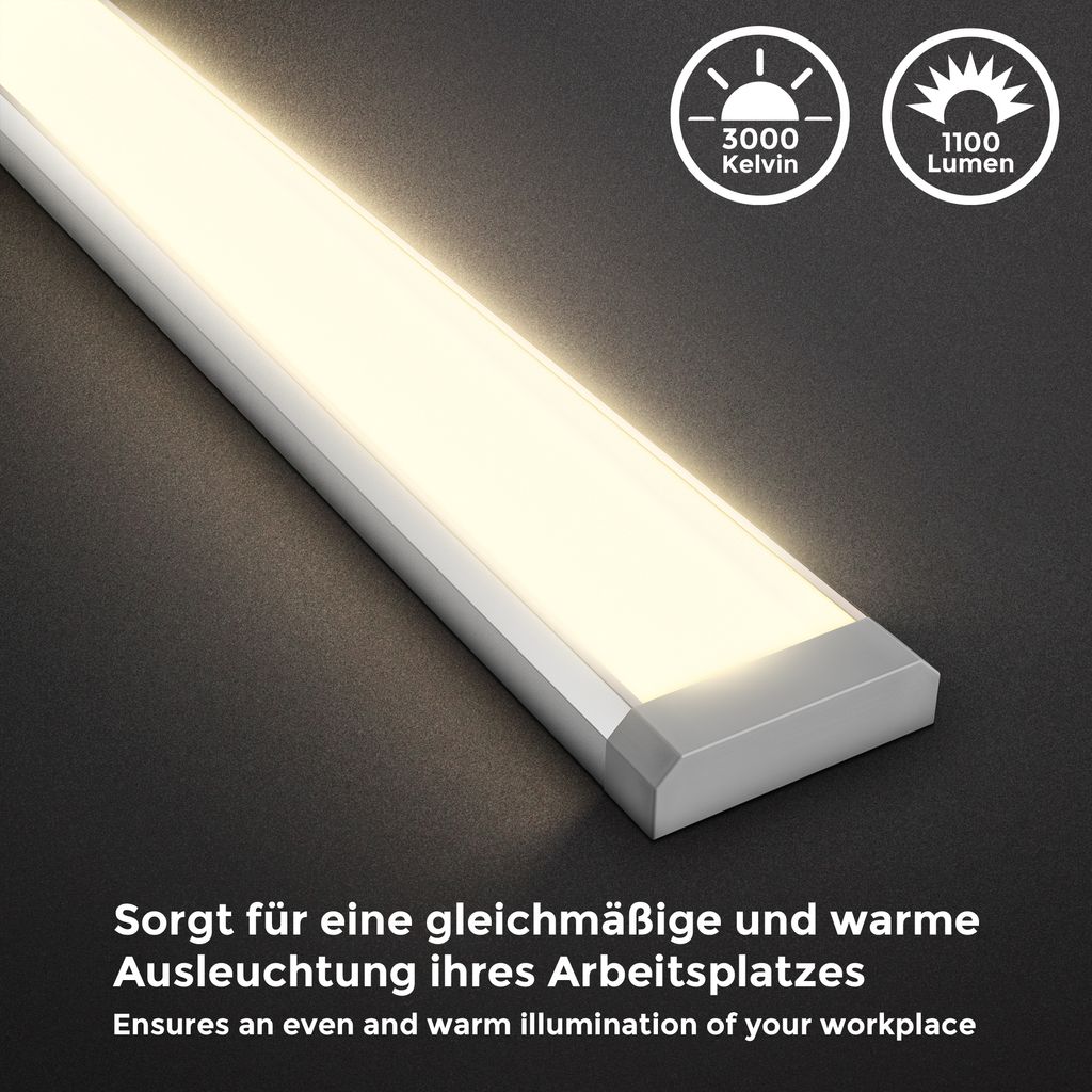 LED Unterbau-Leuchte  10W Kuechenleuchte Aufbau-Strahler Sternenlichtleiste Schrank silber 10W Detail-1 BKL1468