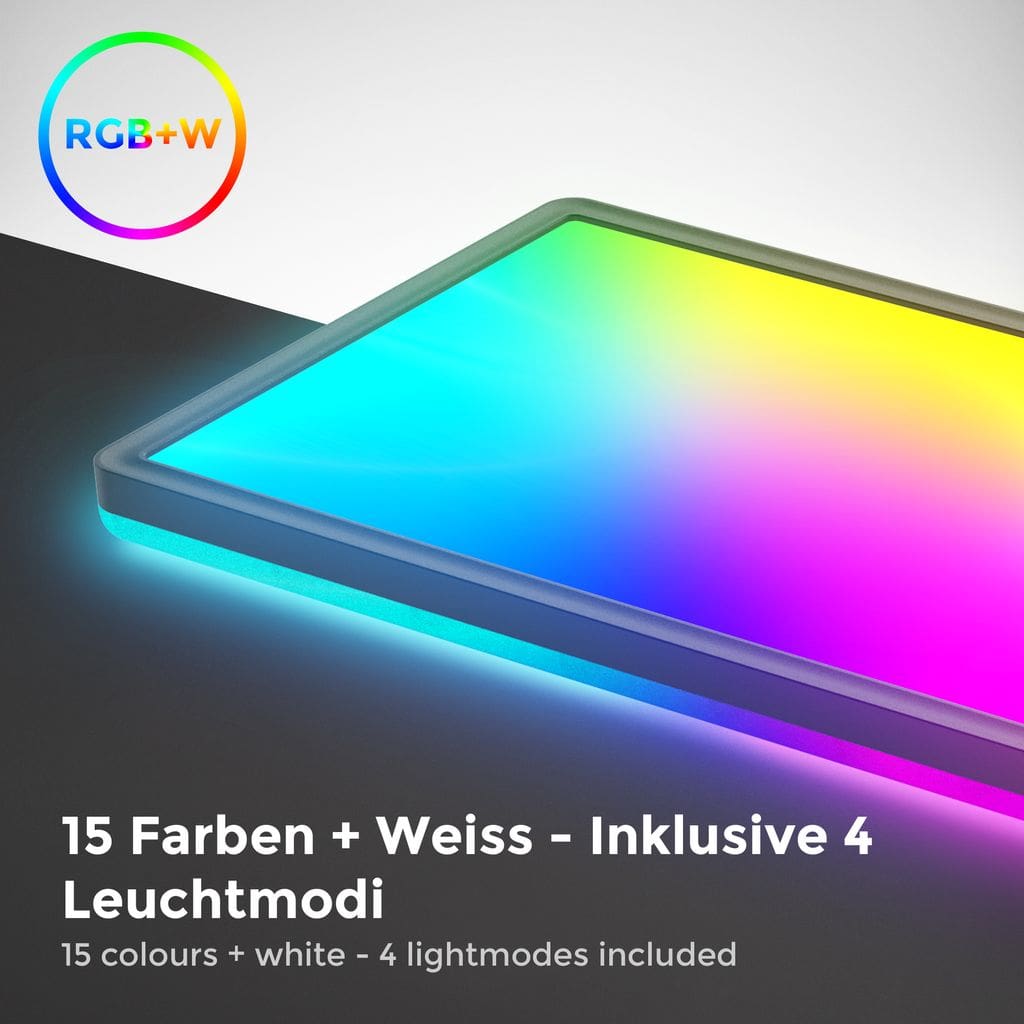 LED Deckenleuchte RGB Dimmbar Panel Farbwechsel indirektes Sternenlicht 22W 22W Funktion-2 BKL1555