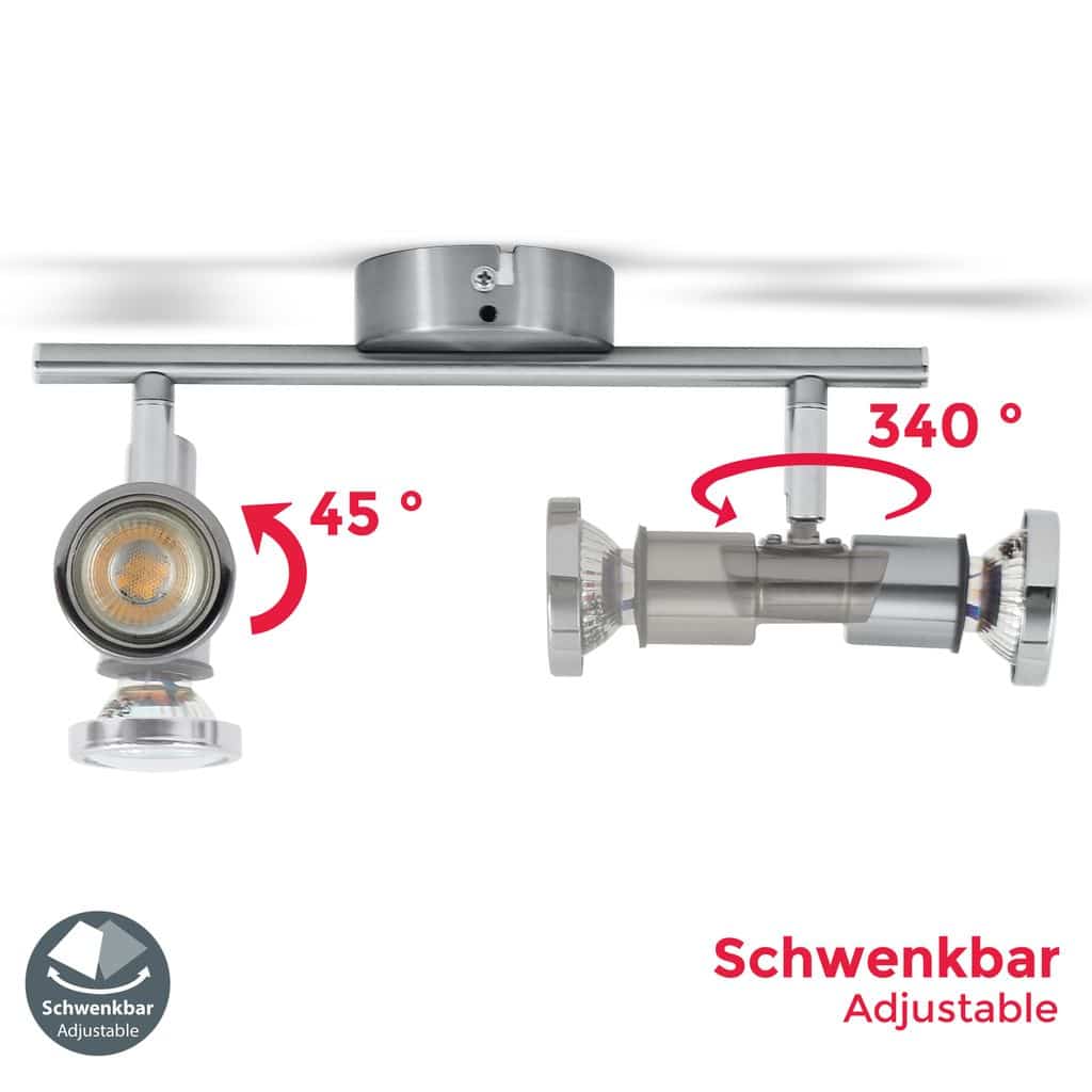 LED Bad IP44 Deckenstrahler Badezimmer GU10 2er Spot Decke Leuchte  5W  Detail-03  BKL1136