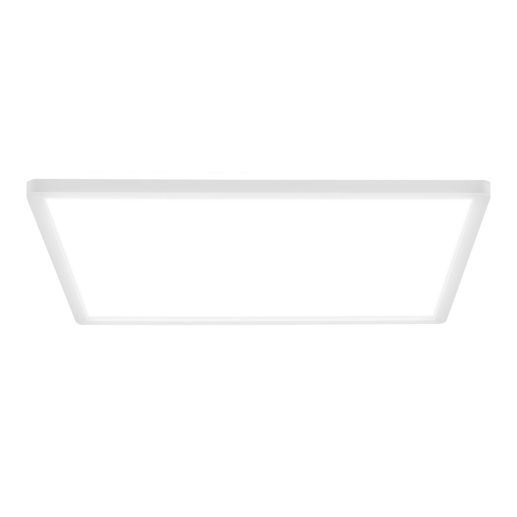 LED Deckenlampe mit indirektem Licht, 3cm flach, neutralweißes Licht, LED Lampe, LED Deckenleuchte, Wohnzimmerlampe, LED Panel, Küchenlampe, Deckenbeleuchtung, 42x42x3 cm, Weiß