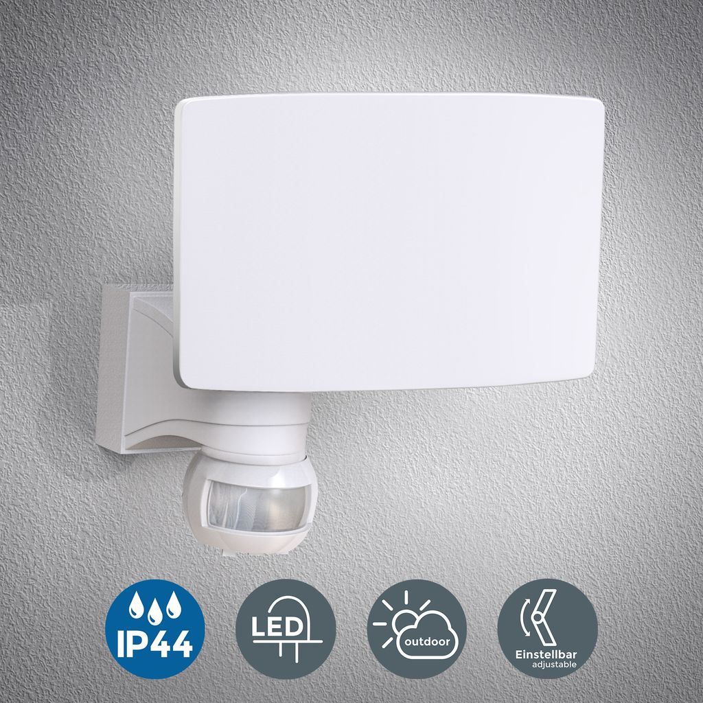 LED AussenleuchteWand-Leuchte Bewegungsmelder 20W Hausbeleuchtung Sensor IP44WEISS 20W Titelbild BKL1290