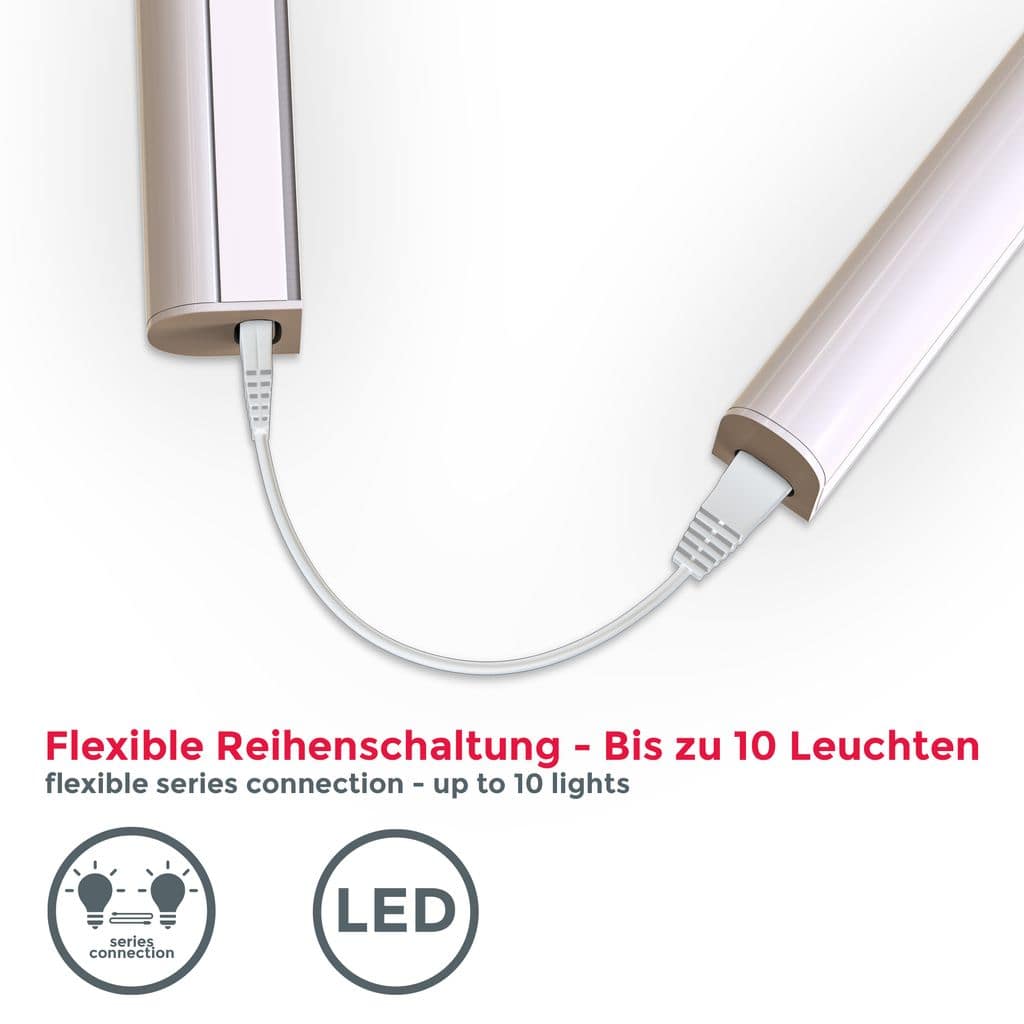 2xLED Unterbauleuchte SET 8W Sternenlichtleiste Kueche  Beleuchtung Schrank Leuchte 16W Reihenschaltung  BKL1512