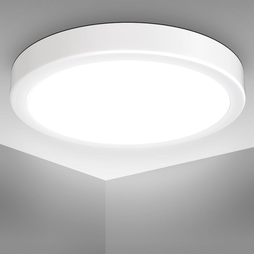 LED rund Deckenleuchte Flur Kueche 18W Wohnzimmer 28cm Weiss 185W Freisteller-01 BKL1521