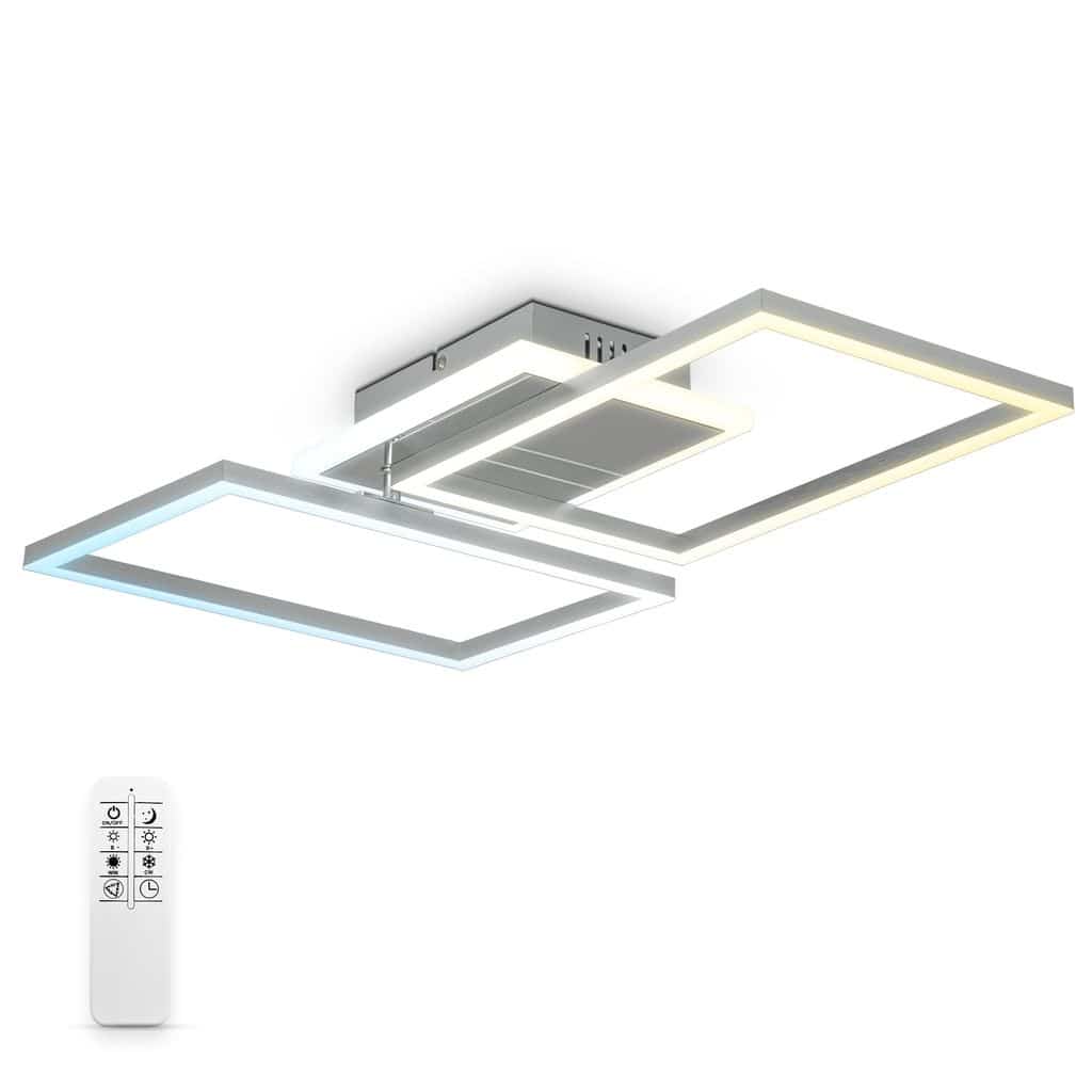 LED Deckenleuchte CCT Rahmenleuchte schwenkbar dimmbar Timer Nachttisch Sternenlicht Alu 40W Freisteller-02 BKL1440