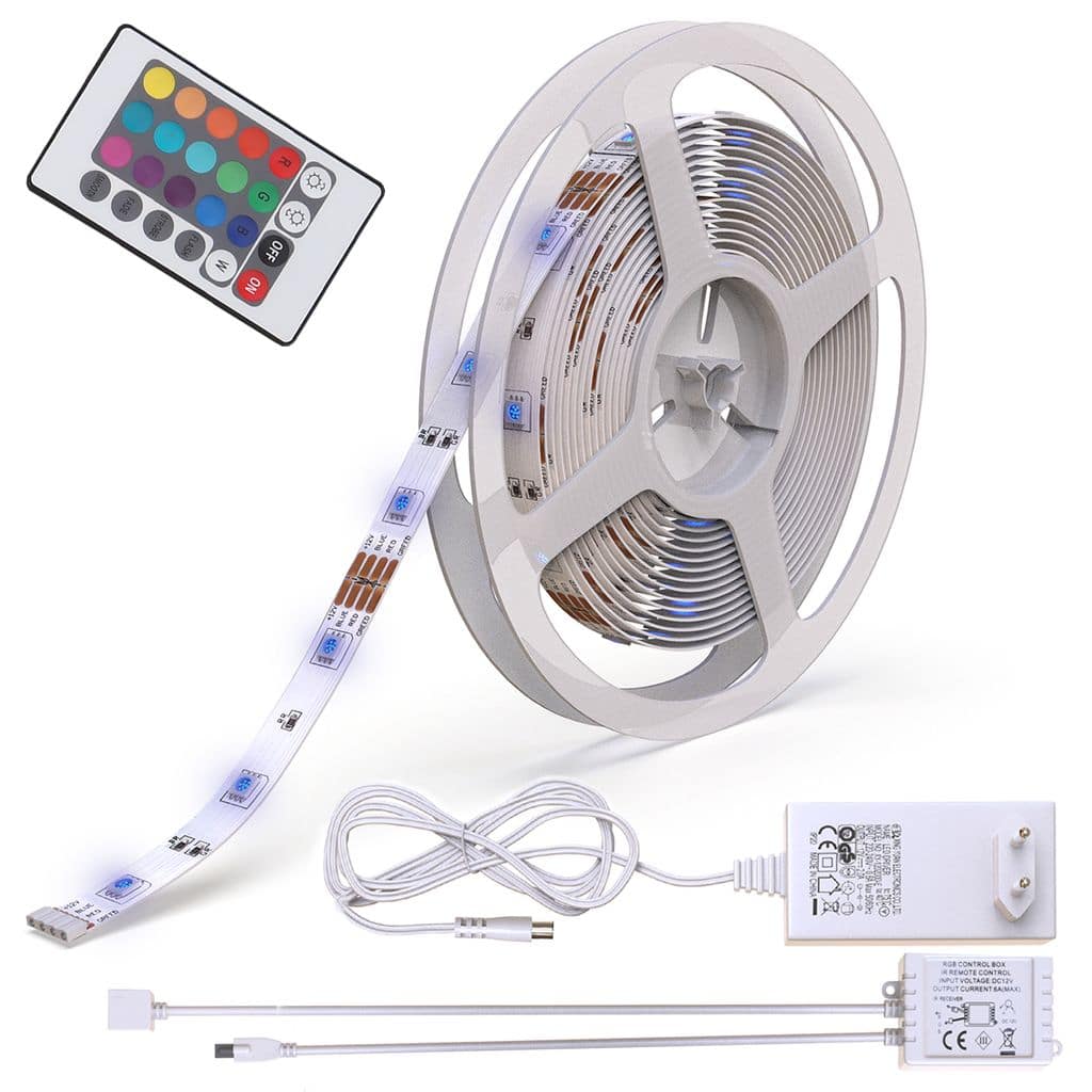 5m LED Band Streifen RGB Stripe Sternenlicht-Leiste 5050  Sternenlichtschlauch +Farbwechsel 24W Titelbild BKL1013