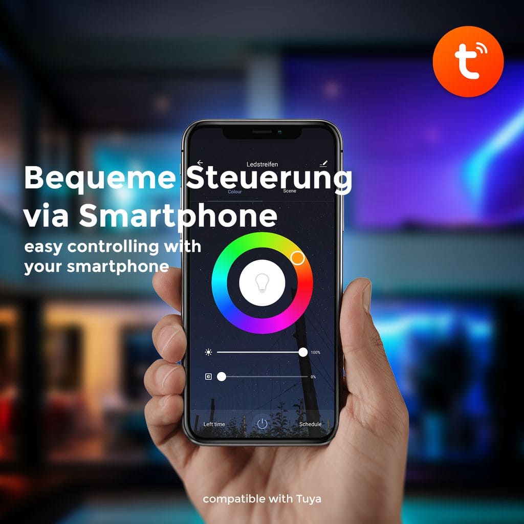 WiFi LED Band 5m Streifen Smart Home APP Sternenlichtleiste RGB dimmbar Stripe 230V  Dimmbar App-Beschreibung-02 BKL1243