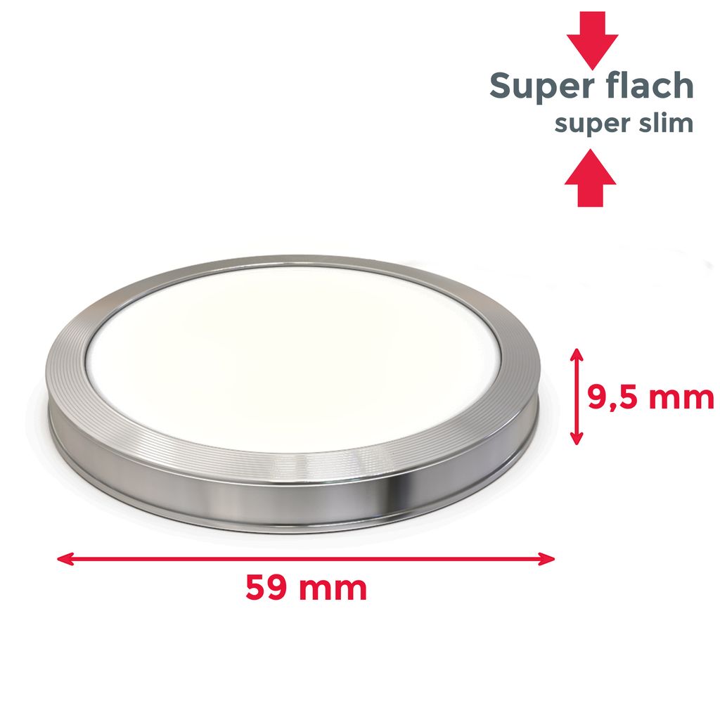 3 LED Unterbau-Leuchten Schrank-Sternenlicht Kuechenleuchte- flach Aufputz-Strahler Spots  54W Maße BKL1106