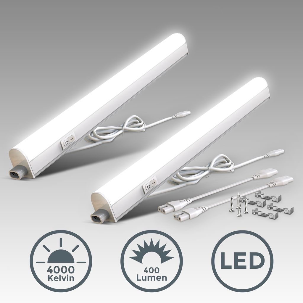 2xLED Unterbauleuchte SET 4W Sternenlichtleiste Kuechenleuchte- Beleuchtung Schrankleuchte 4W Titelbildneu BKL1514