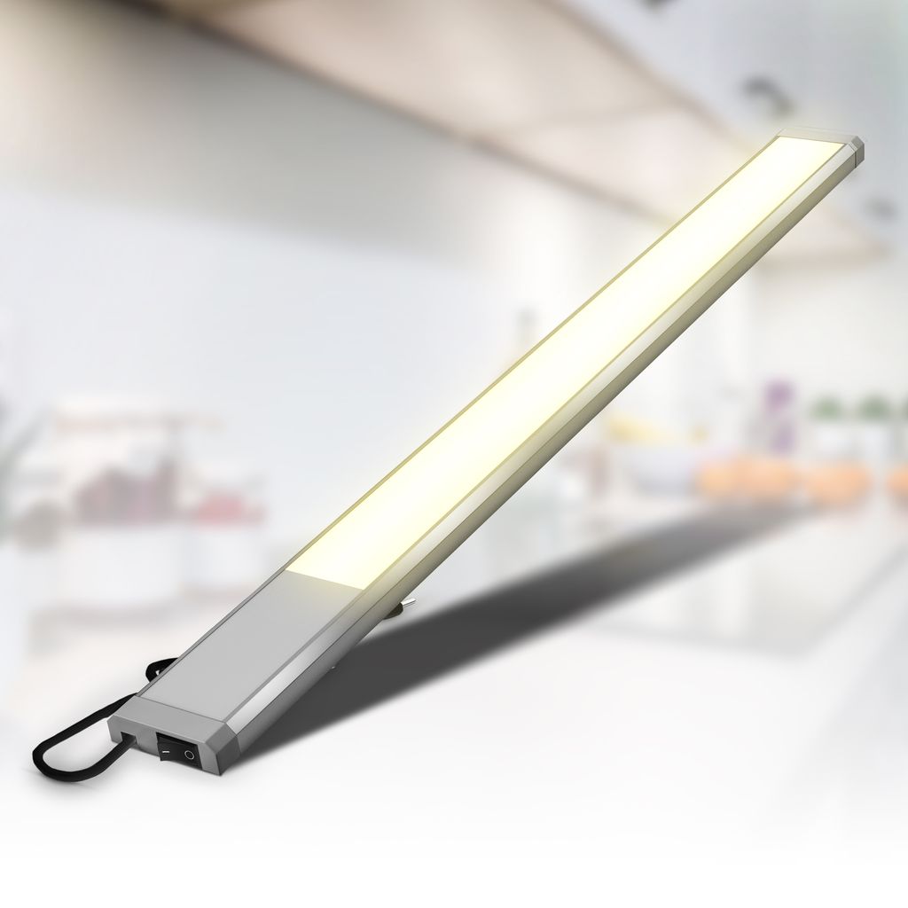 LED Unterbau-Leuchte  10W Kuechenleuchte Aufbau-Strahler Sternenlichtleiste Schrank silber 10W Titelbild-02 BKL1468