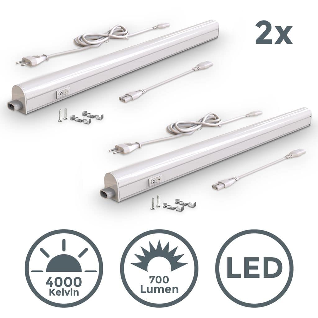 2xLED Unterbauleuchte SET 8W Sternenlichtleiste Kueche  Beleuchtung Schrank Leuchte 16W Titelbild BKL1512