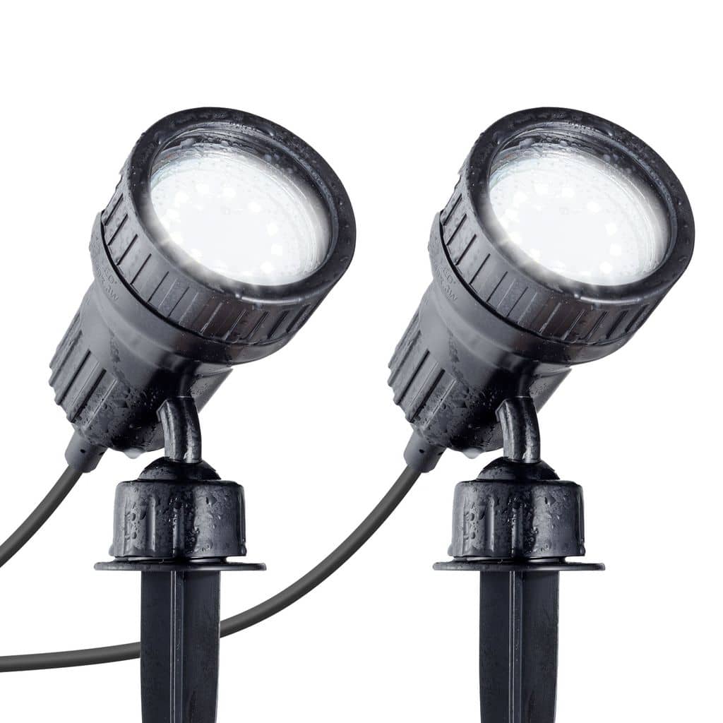 2x Gartenstrahler LED Erdspiess IP44 Aussenstrahler Halogen Strahler Spiessstrahler  Freisteller BKL1083