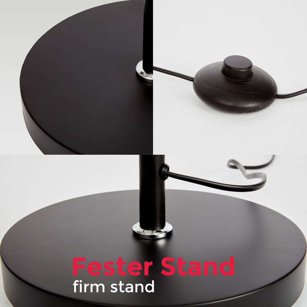 Stehleuchte Design Stehleuchte Standleuchte Stand  Metall 3-flammig Schwarz  Collage-2  BKL1199