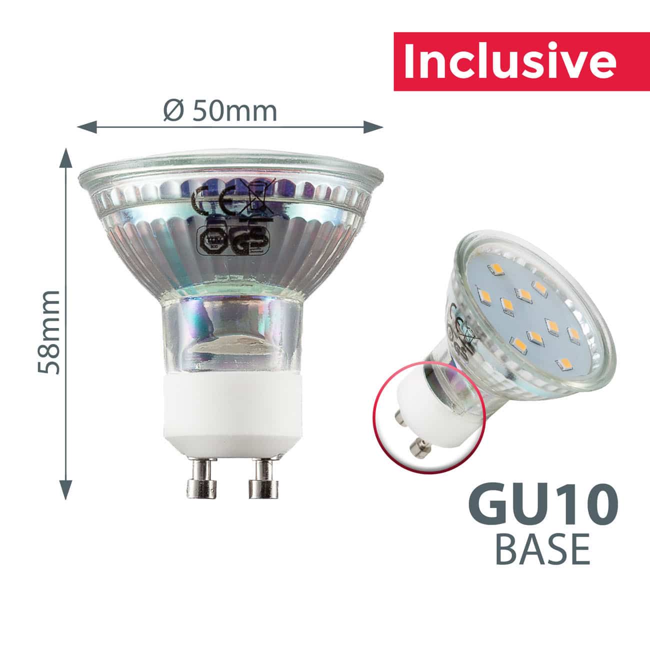 B.K.Licht LED Spotleuchte GU10 BKL1148