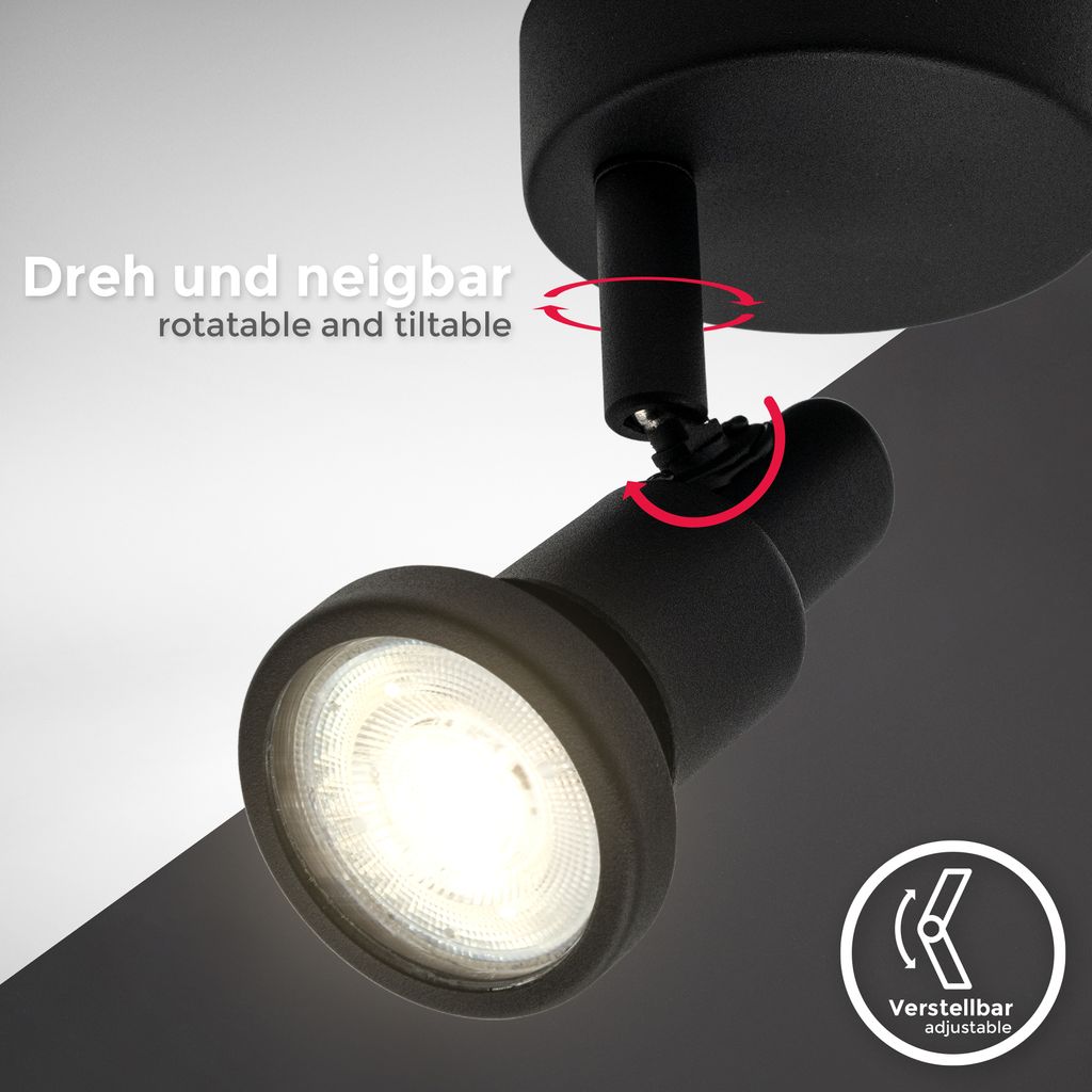 Bad Deckenspot LED GU10 5W IP44 Deckenleuchte Badezimmer drehbar   Detail-2 BKL1548